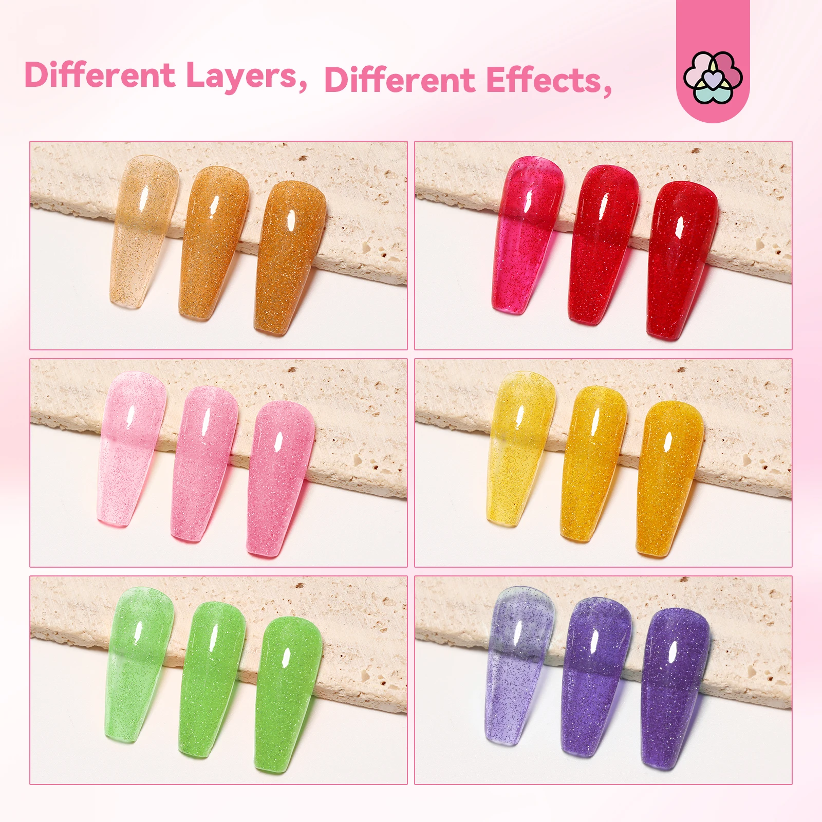 SAVILAND 12 لون بريق مجموعة طلاء الأظافر الهواء سريعة الجافة غير هلام مع قاعدة معطف فوقي المجسم لامع ورنيش للتقليم #3