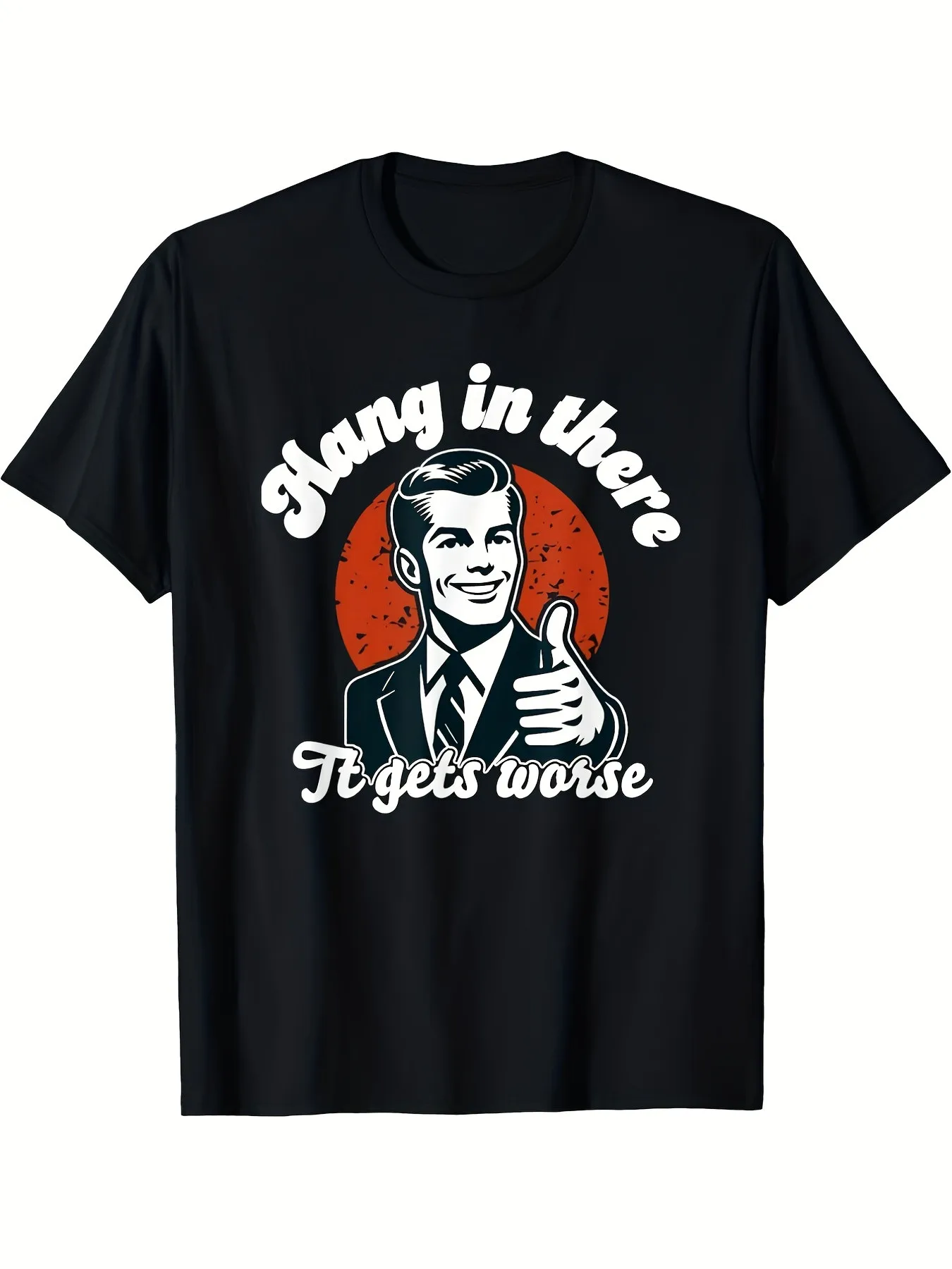 S-5XL Top Pick Local Men's Funny Satirical Pattern T-Shirt - Stick Print