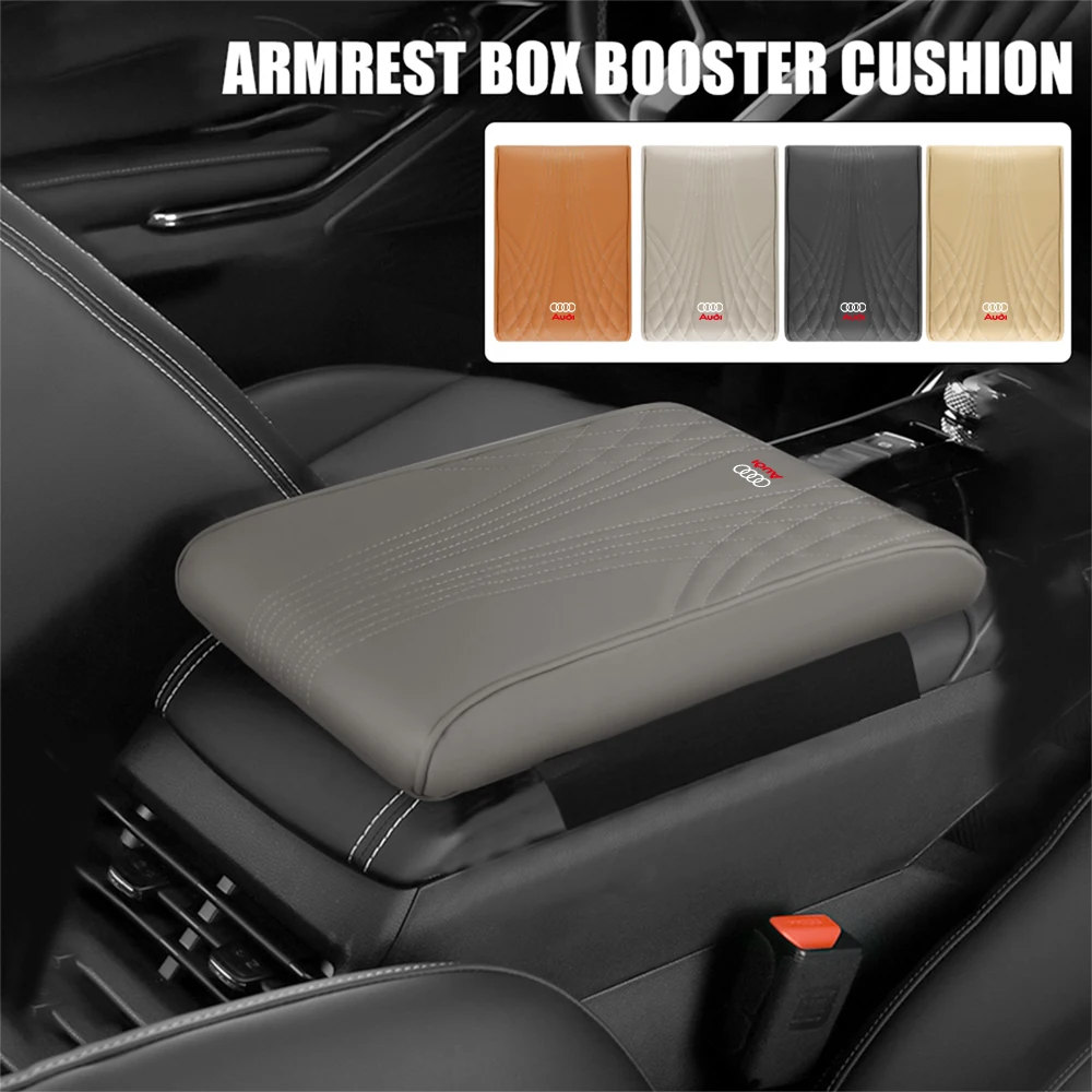 Car armrest booster pad Center Console Arm Rest Protection Cushion For Audi Sline RS A3 A6 C7 A4 B8 8P 8V B6 A5 Q5 B9 C6 A1 Q7 