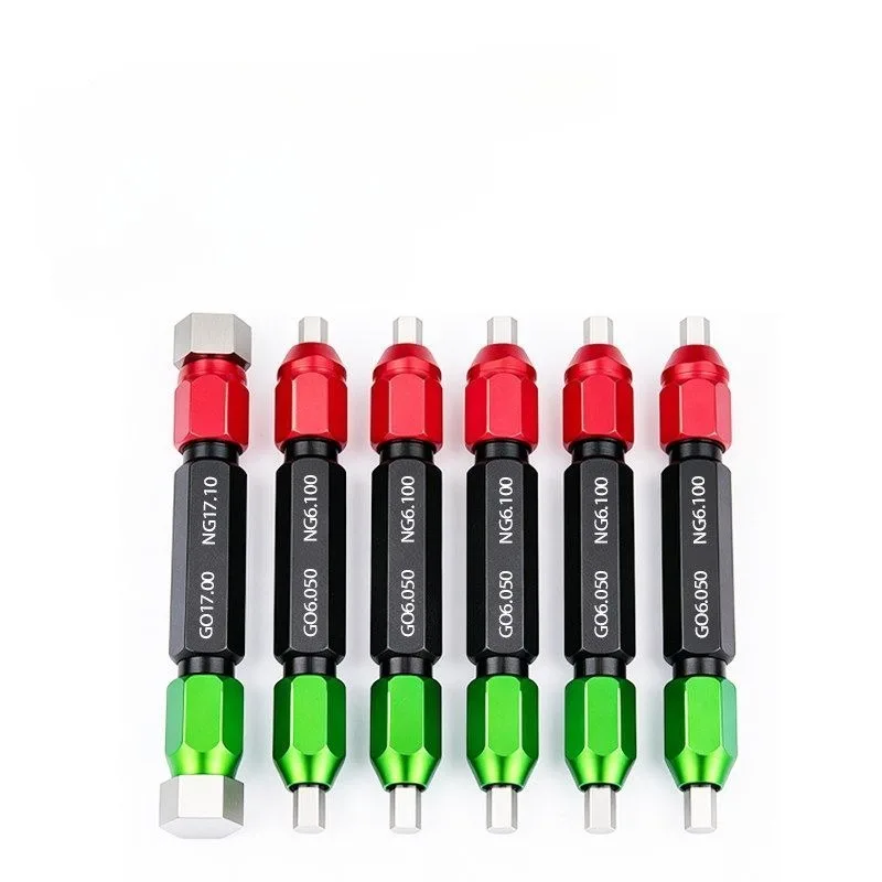 British System Plug Gauge Precision Inner Hex Slot Plug Gauges 1/16 3/32 1/8 5/16 3/8 7/8 Hexagon Hole Gauge Hex Block GO NOGO