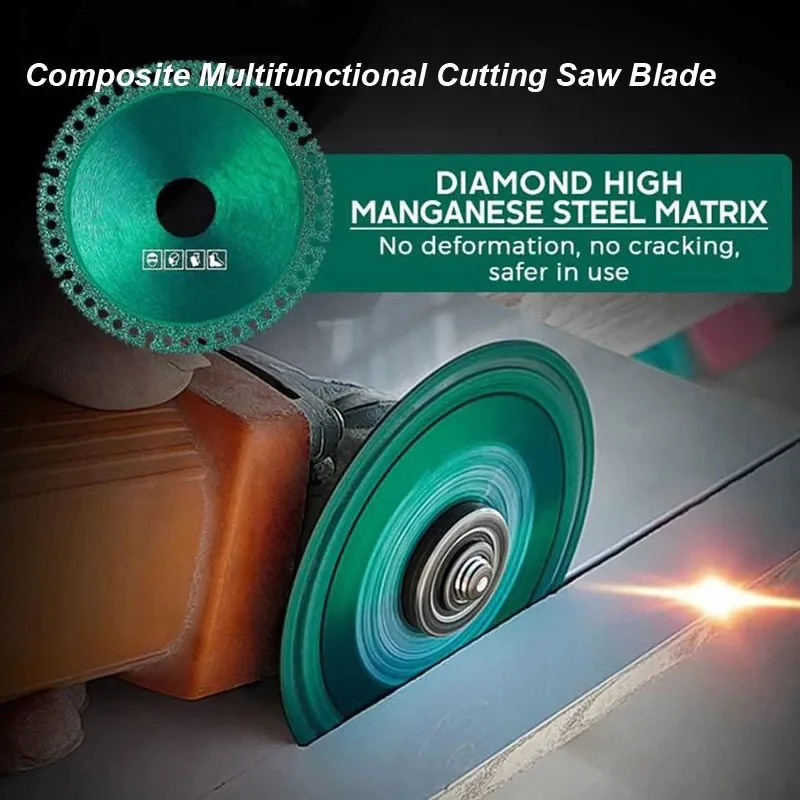 Composite Multifunctional Cut Saw Blade Circular Disc Diamond Ceramic Tile Glass Wood Marble PVC Ultra Thin Angle Grinder 100mm