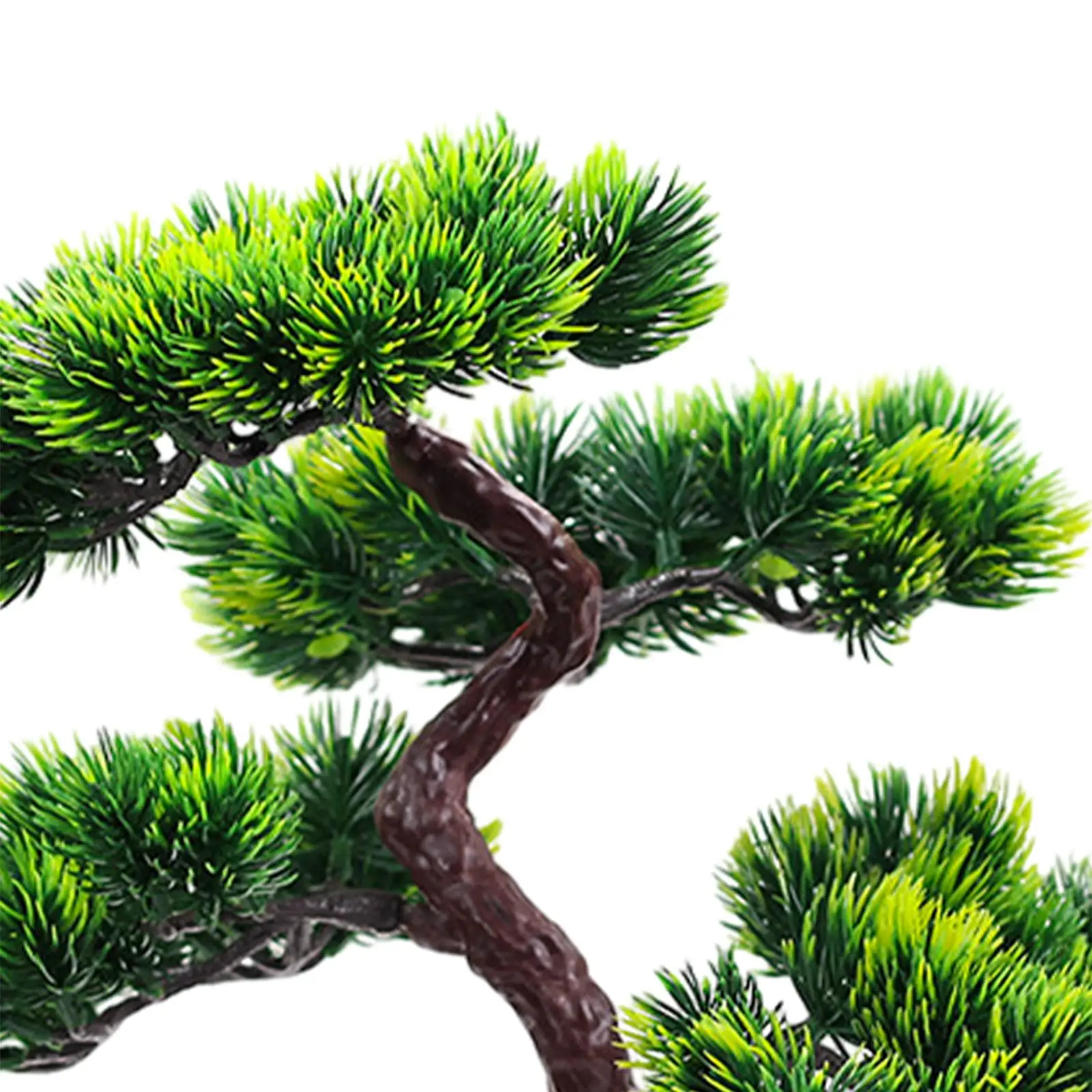 Artificial Bonsai Tree Welcoming Pine Potted Simulation Bonsai For Bedroom Farmhouse Home Green Plant Display Decoration