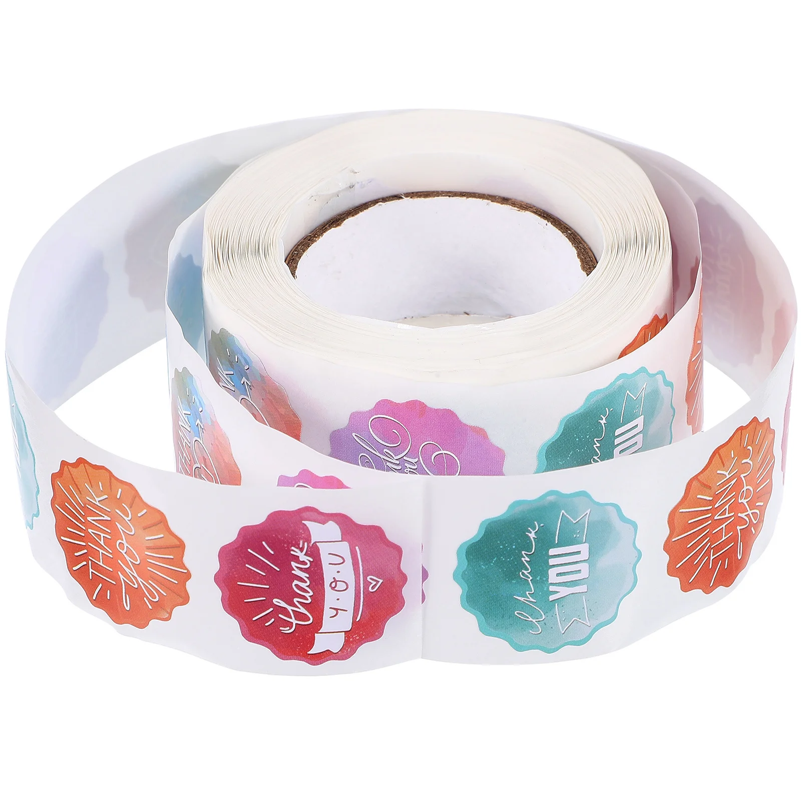 

1 Roll Self-Adhesive Thank You Stickers For Gift Bag Sealing Label Wrapping Food Snack Packaging Party Wedding Favor Tags