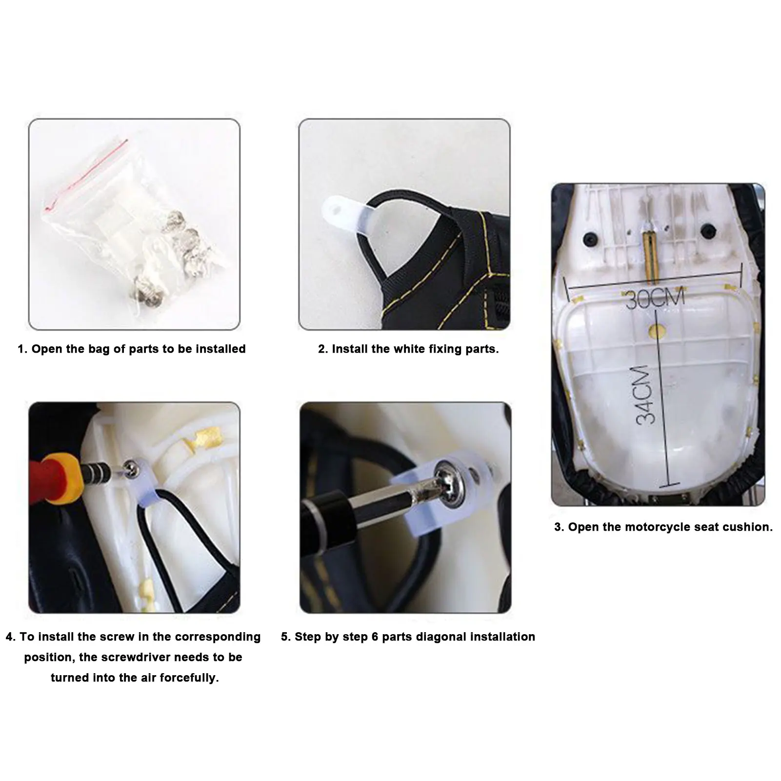 Motorcycle Under Seat Bag Under The Seat Storage Bag PU Leather Rear Seat Bag Storage Pouch Scooter Organizers Accessories