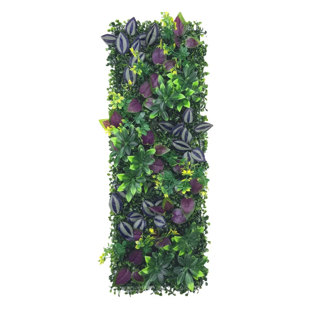 DIY Artificial Plant Wall Panel 75x25cm Flower Simulation Maple Plant Sheet No Watering Lifelike Artificial Eucalyptus Carpet