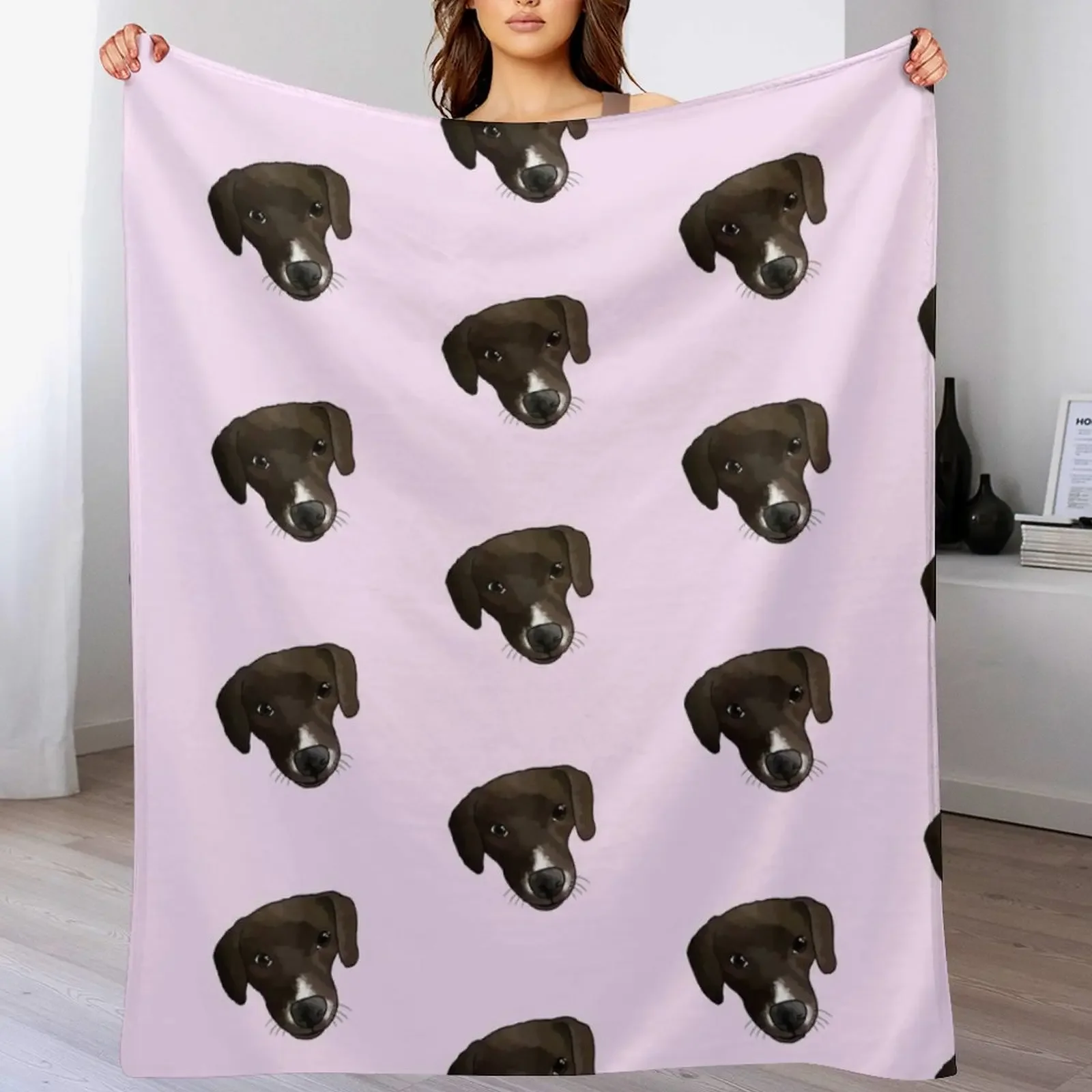 Pretty Lab Throw Blanket Soft Bedroom Blanket for Night Sleeping