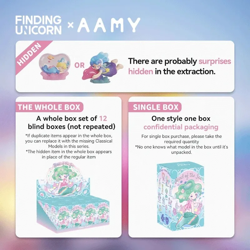 Trovare UNICORN AAMY Mind of the Sea Series Blind Box Toys Kawaii Anime Action Figure Caixa Caja sorpresa Mystery Box Dolls Girl