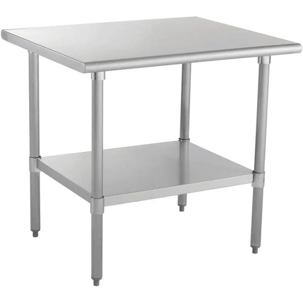 

36x24 Stainless Steel Prep Table with Undershelf for Kitchens and Restaurants - 16ga/304 Grade