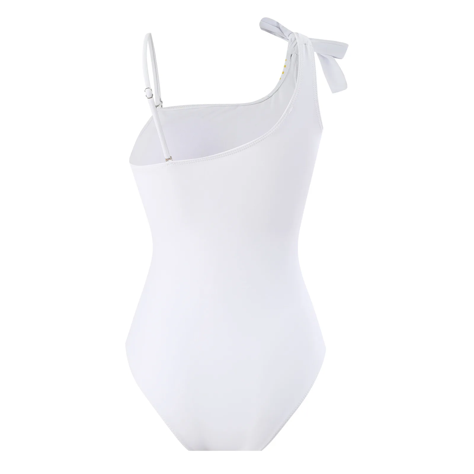 بيكيني جديد مثير لعام 2025 قطعة واحدة ملابس سباحة شبكية مستديرة بكتف واحد ملابس سباحة عصرية على الشاطئ تجمع البطن المحافظ cov