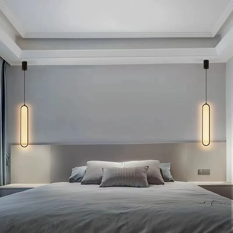 Moderne Minimalistische Led Hanglamp Nordic Kroonluchter Voor Slaapkamer Restaurant Woonkamer Goud Zwart Hanglampen Decoratie