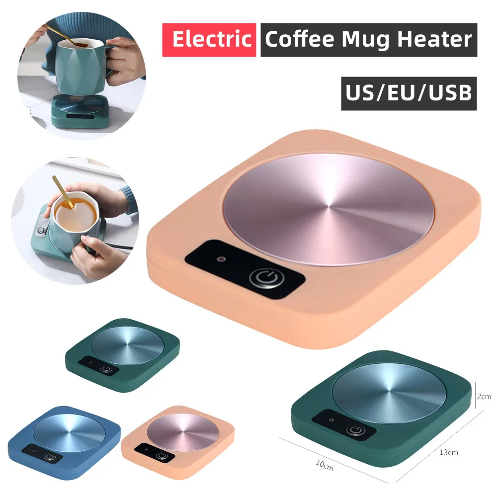 

220V Mug Heater Coffee Cup Warmer Milk Tea Water Heating Pad Home Cup Heater Warm Mat 55℃ Constant Temperature Coaster Gift Box