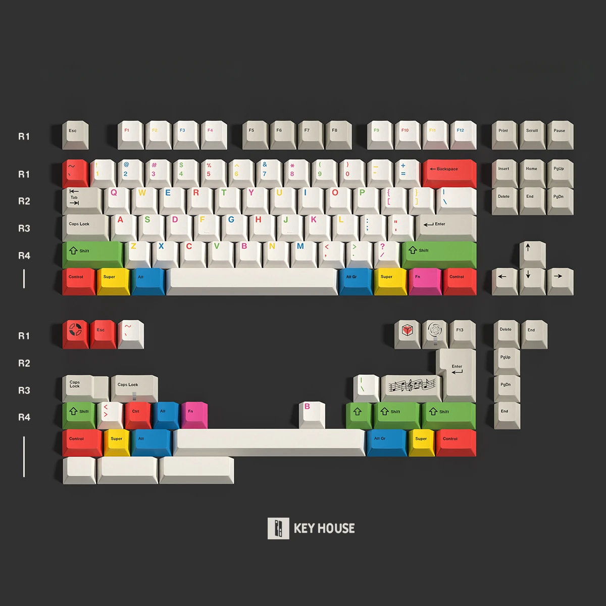 Ensemble de touches d'éclairage RVB pour clavier mécanique, capuchon de clavier blanc rétro personnalisé, aucun profil, PBT, 122 touches, Cursh80, 75/61