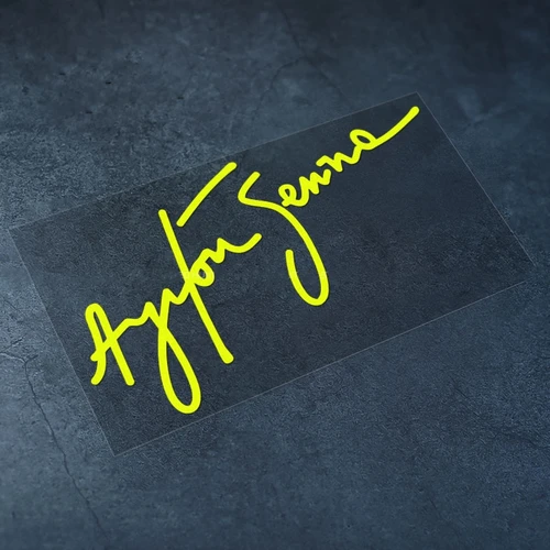 Ayrton Senna Driver Signature Stickers Campeonato de Fórmula Uno Decoración Corporal Calcomanía Reflectante Impermeable