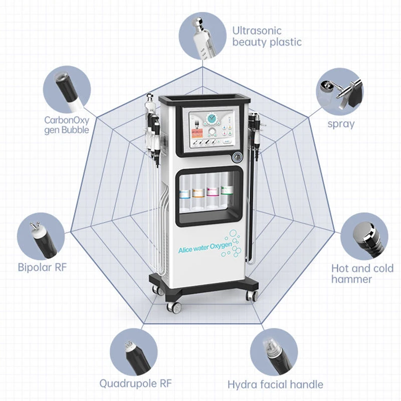 NV-W07เครื่องอัลตราซาวด์ RF ความเย็นทำความสะอาดใบหน้าเครื่องผิวหน้าผิวด้วยน้ำอย่างล้ำลึก