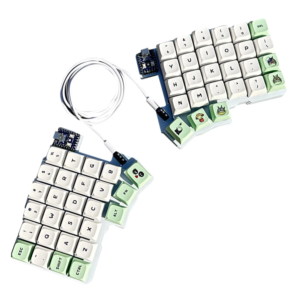 Keyboard Terpisah Keyboard Ergonomi Berkabel Keyboard Gaming Hot Swap Keyboard Tata Letak Terpisah Aksesori PC Gamer yang Disesuaikan