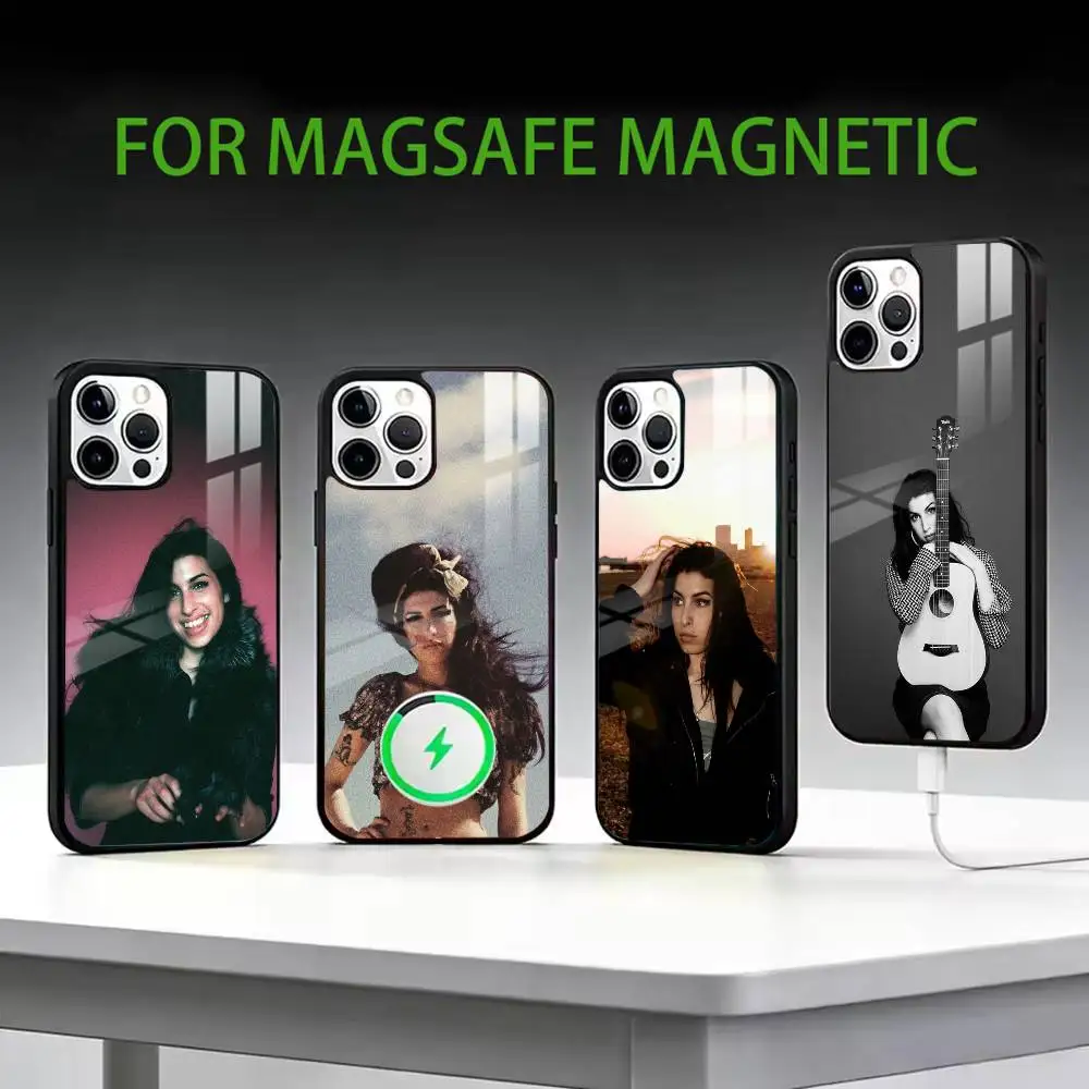 

Amy Winehouse Phone Case For iPhone17,16,15,14,13,12,11 Plus,Pro Max Magnetic For Magsafe Wireless Charging