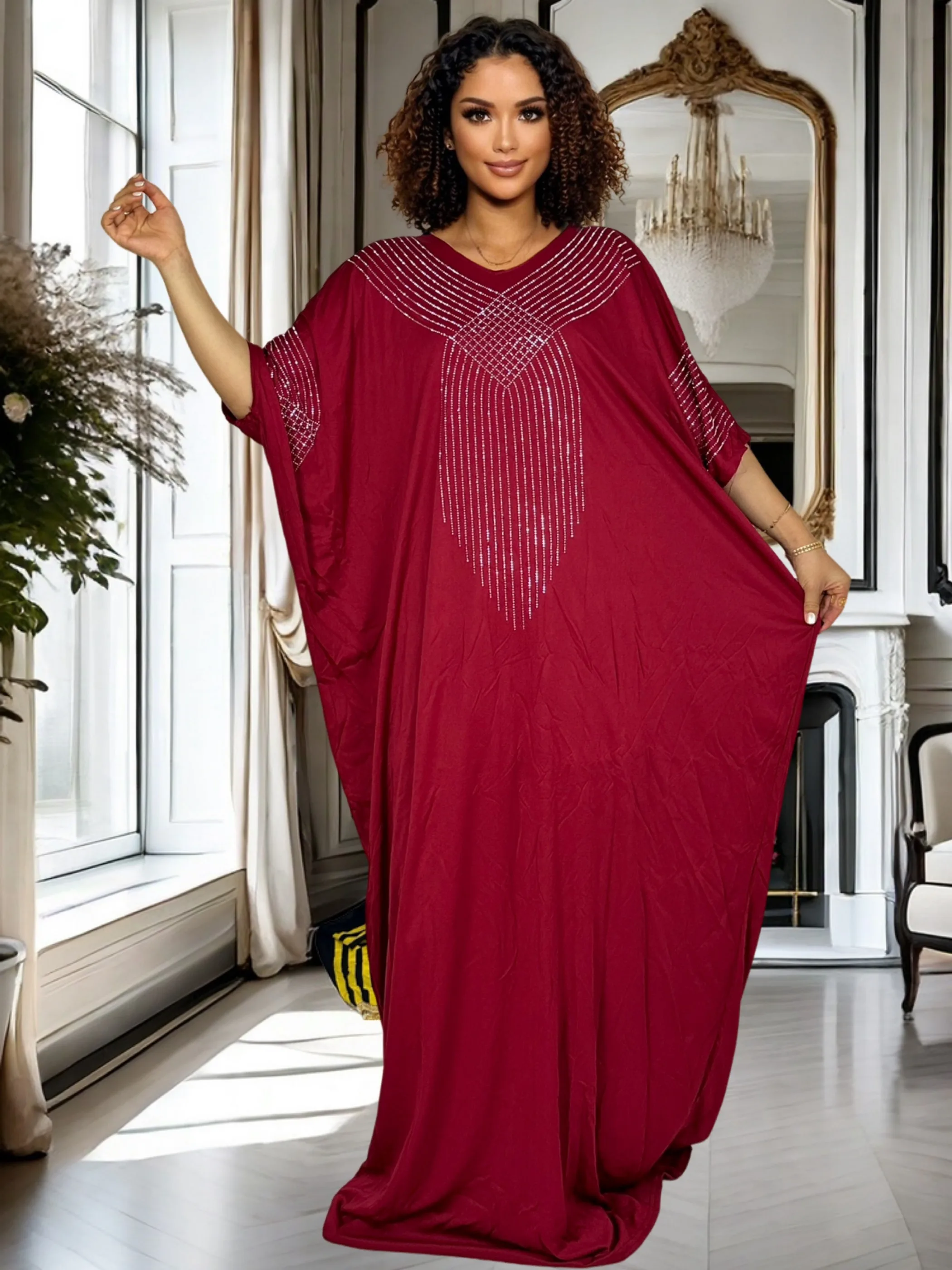 Women\'s Plus Size Traditional Middle Eastern Abaya, Polyester, Sleeveless, Floor-Length, Turkish Robe for All Seasons