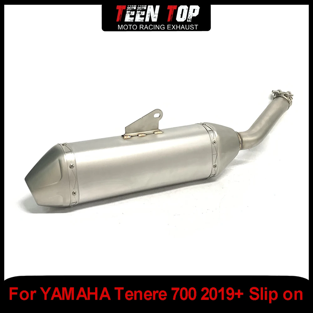 Motorcycle Escape Full Exhaust System For YAMAHA Tenere 700 Slip on Exhaust Stainless Steel T-700 2019+ Exhaust Muffler