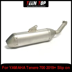 Motorcycle Escape Full Exhaust System For YAMAHA Tenere 700 Slip on Exhaust Stainless Steel T-700 2019+ Exhaust Muffler
