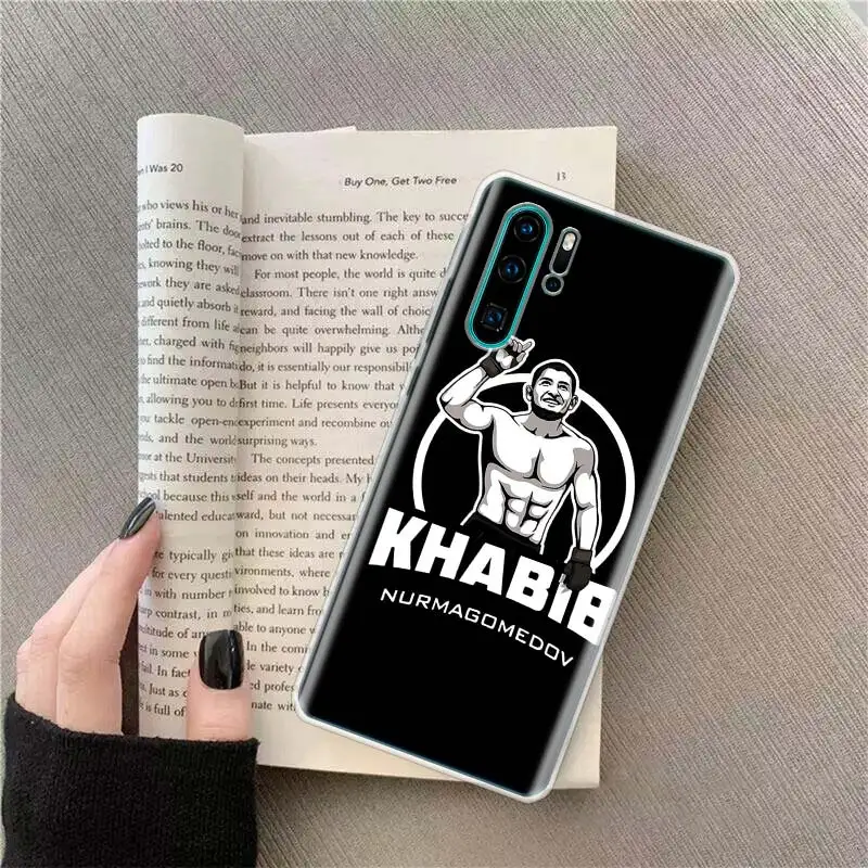 Khabib Nurmagomedov Phone Case For Huawei P50 Pro P10 P20 P30 P40 Lite Cover Mate 40 30 20 10 Lite Capa Shell