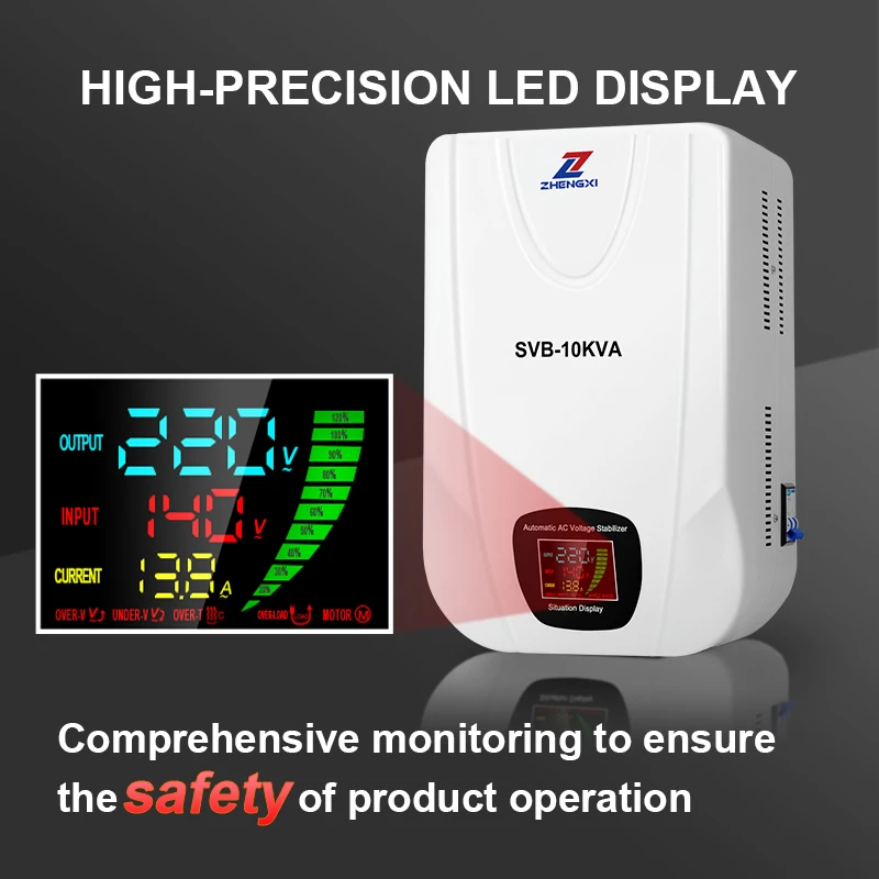 Single Phase 3KVA 3000VA 5000VA 10000VA Wall Mounted AC 220V 230V 110V Automatic Voltage Regulator/Stabilizer