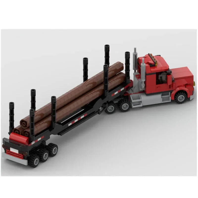 MOC-59638 Forest Timber Transport Truck Assembly Stitching Building Block Model 376 Building Block Parts Kids Birthday Toy Gift