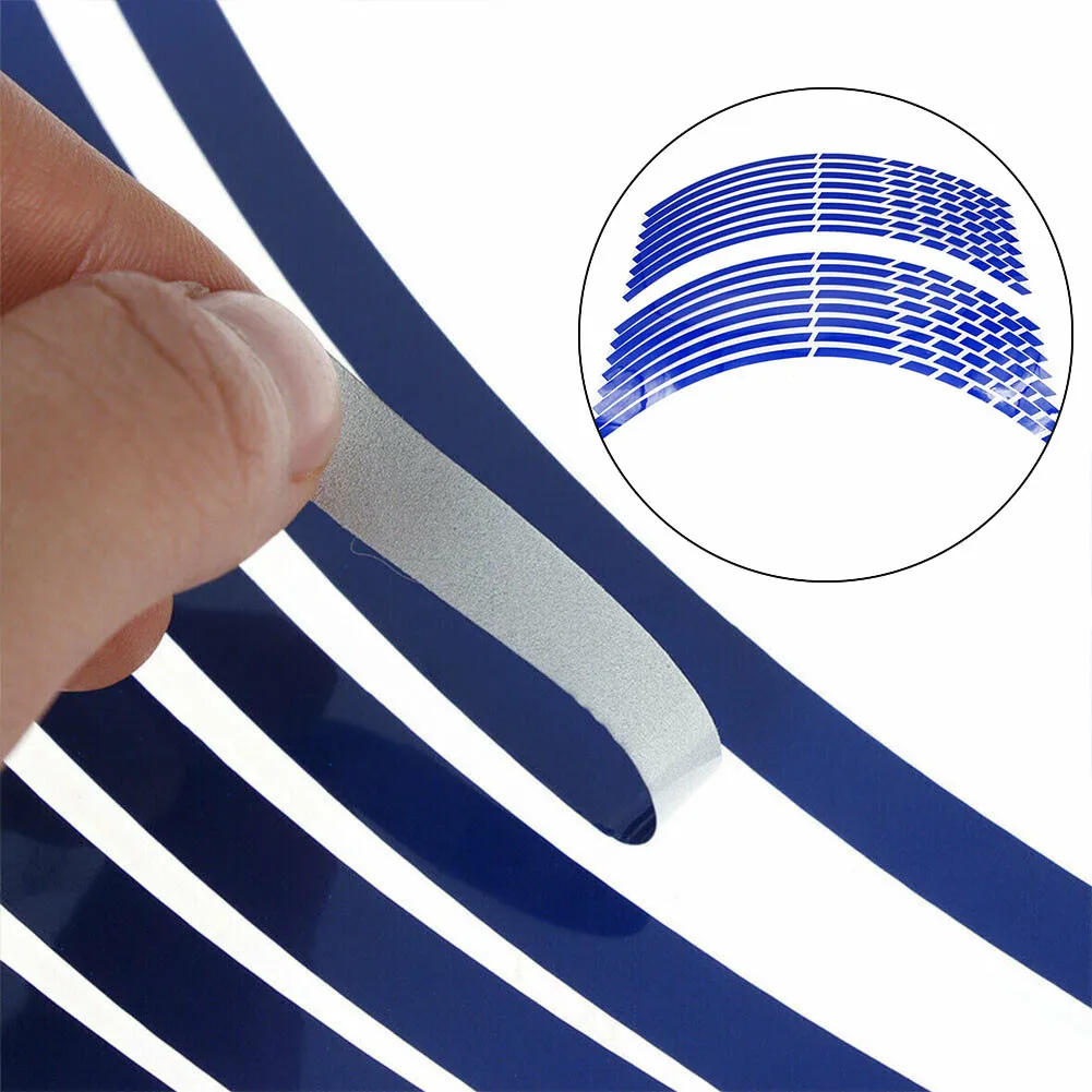 for edge Strip Wheel Rim Sticker Reflective Tire Wheel 16/17/18“ 16pcs/set About 8mm Car High Quality Brand New