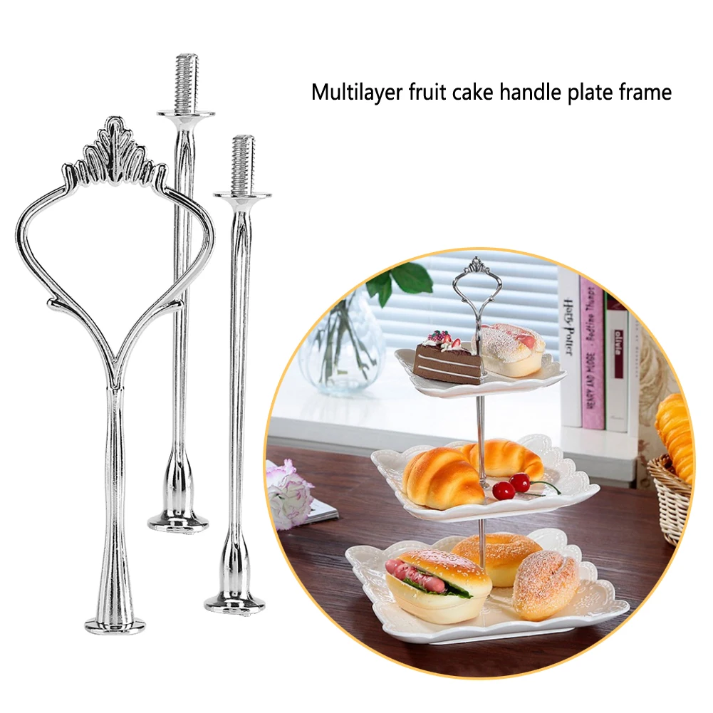 

Cake Fruit Holder Handle Cake Plate Stand Handle Multi tiers Cake Cupcake Tray Stand Handle Fruit Plate Hardware Fitting Holder