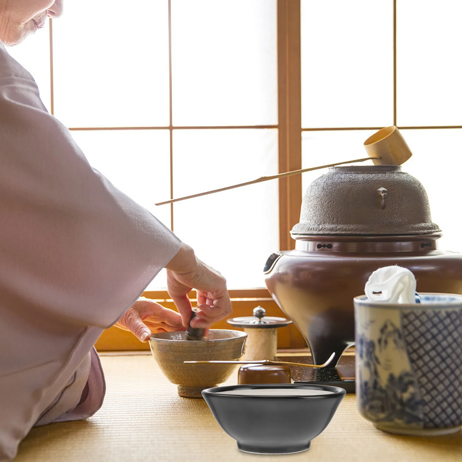 

Zen Bowl Mixing Bowls Black Kitchen Food Ceramics Grinding Japanese Kitchenware