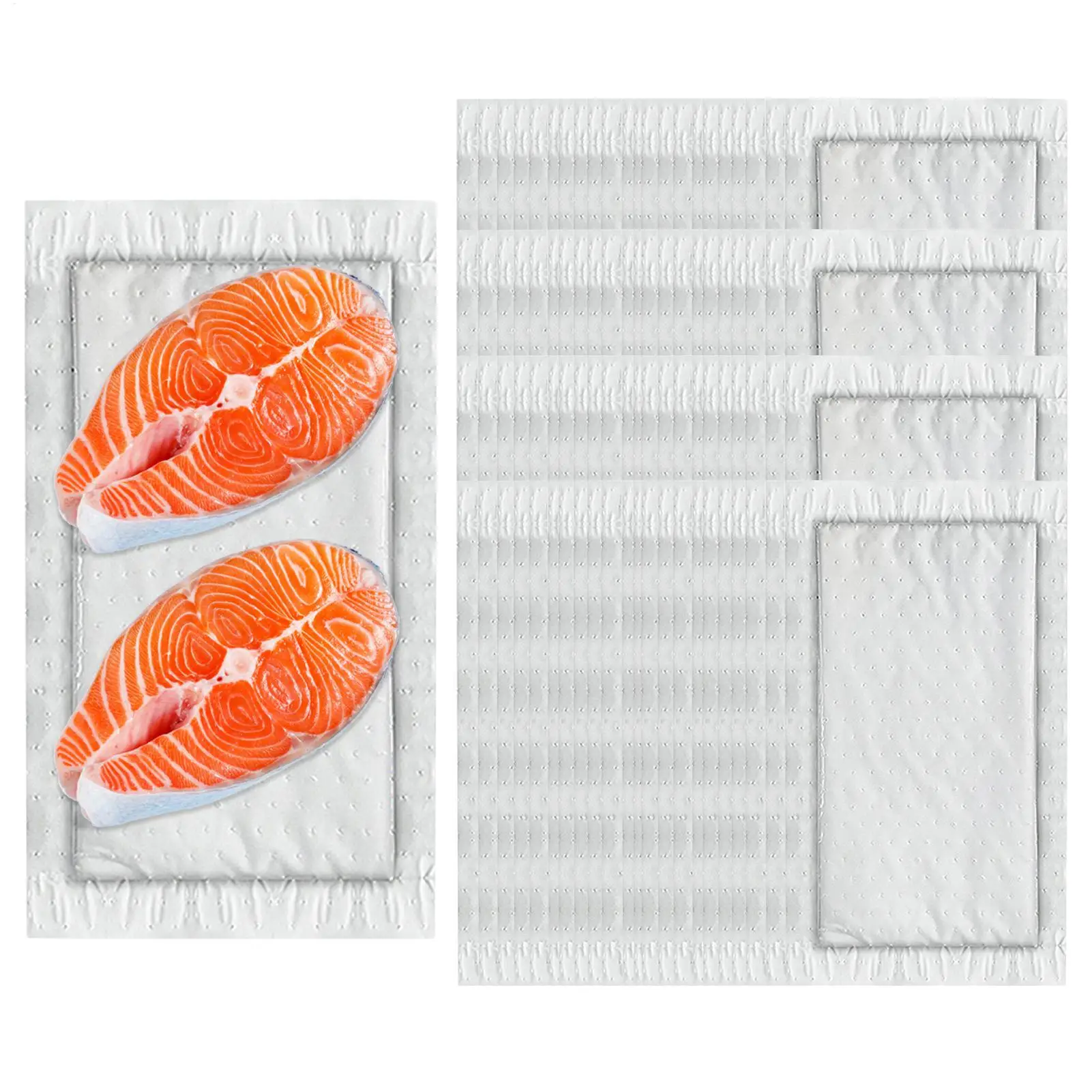 New 100PCS Meat Absorbent Pads Kitchen Paper Hygienic Kitchen Supplies For Keeping Packaging Dry Clean for Meat, Fish Dri-Lock