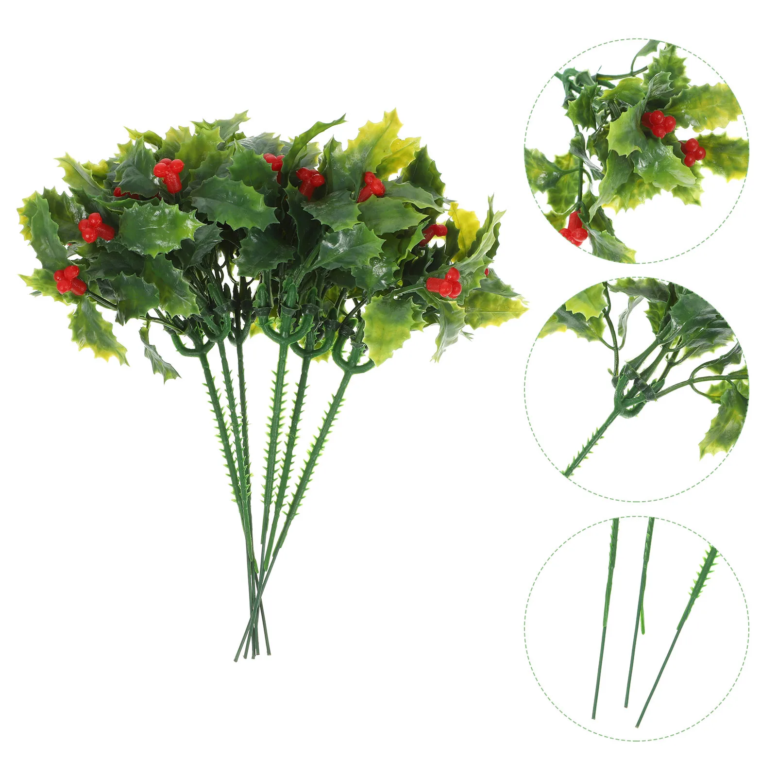 

12Pcs Artificial Christmas Berry Fake Flower Bouquet Plastic Decorative Flowers for Home Wedding Party Artificial Flowers