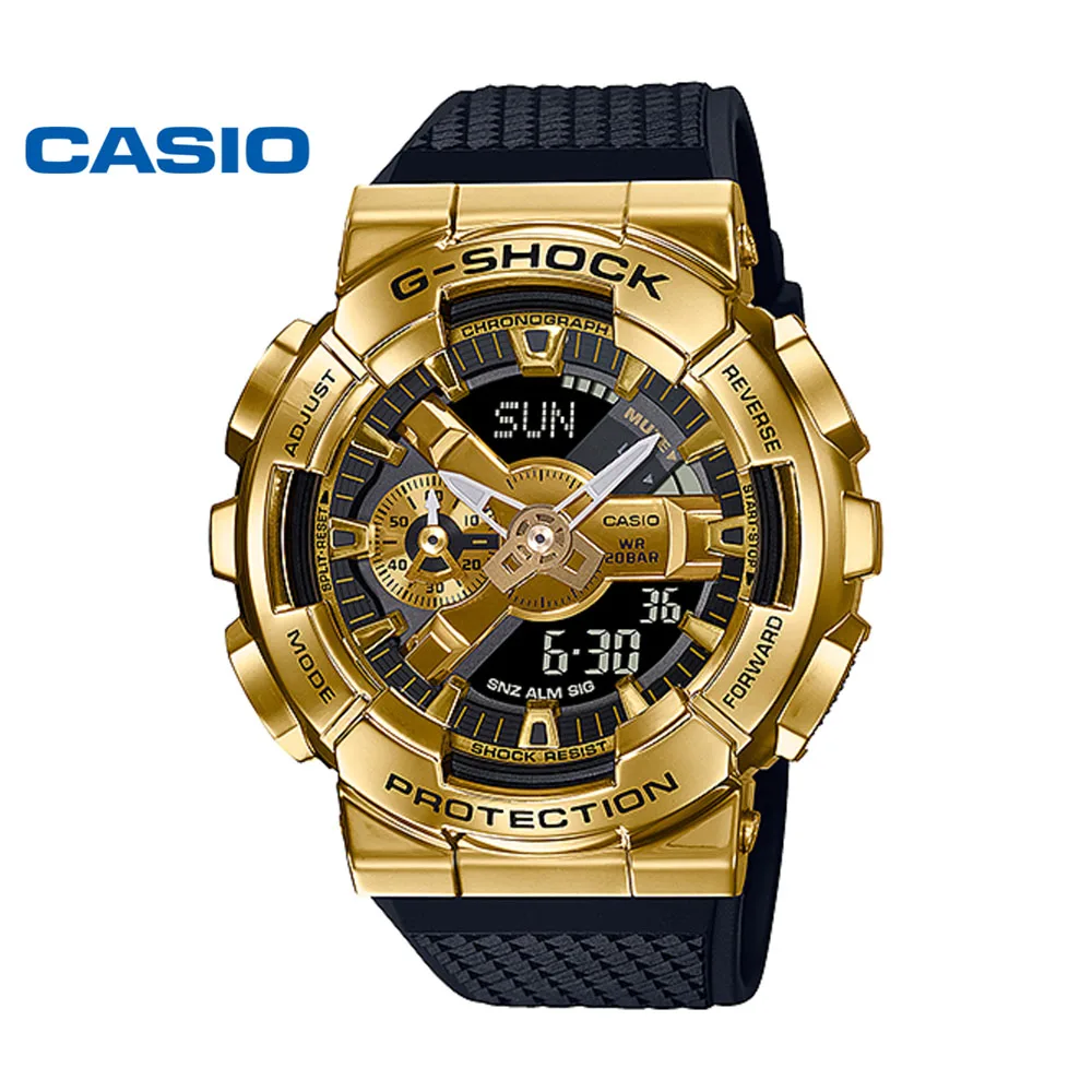 Casio GM-110 men's watch series G-SHOCK small steel cannon series genuine black gold waterproof sports couple watch