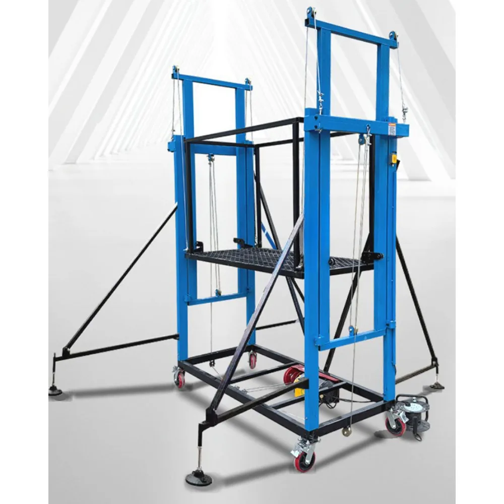 Electric lifting scaffolding foldable mobile