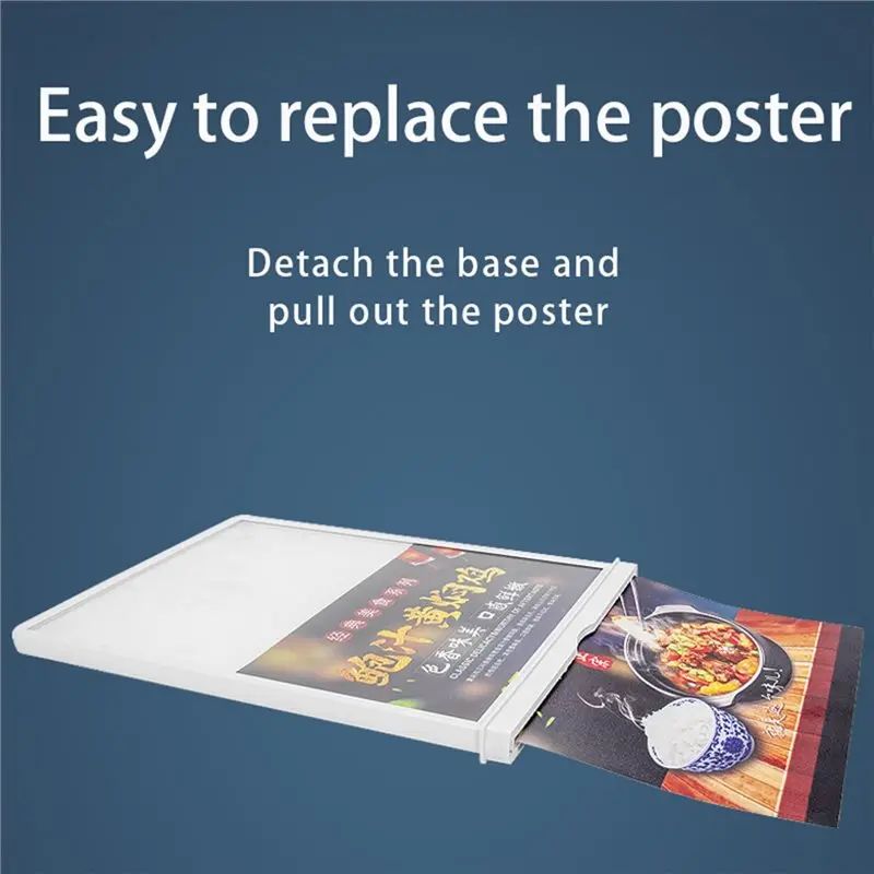 LED Lightbox Rechargeable A4 Size LED Light Sign For Business Advertising Lighting LED Poster Menu Display