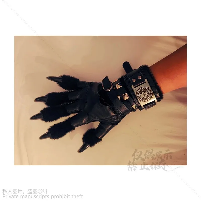 CyAnime زوج الذئب الكلب الثعالب Kigurumi باو مخلب قفازات زي اكسسوارات تأثيري الحيوان فروي كامل فنجر هالوين Fursuit Adu