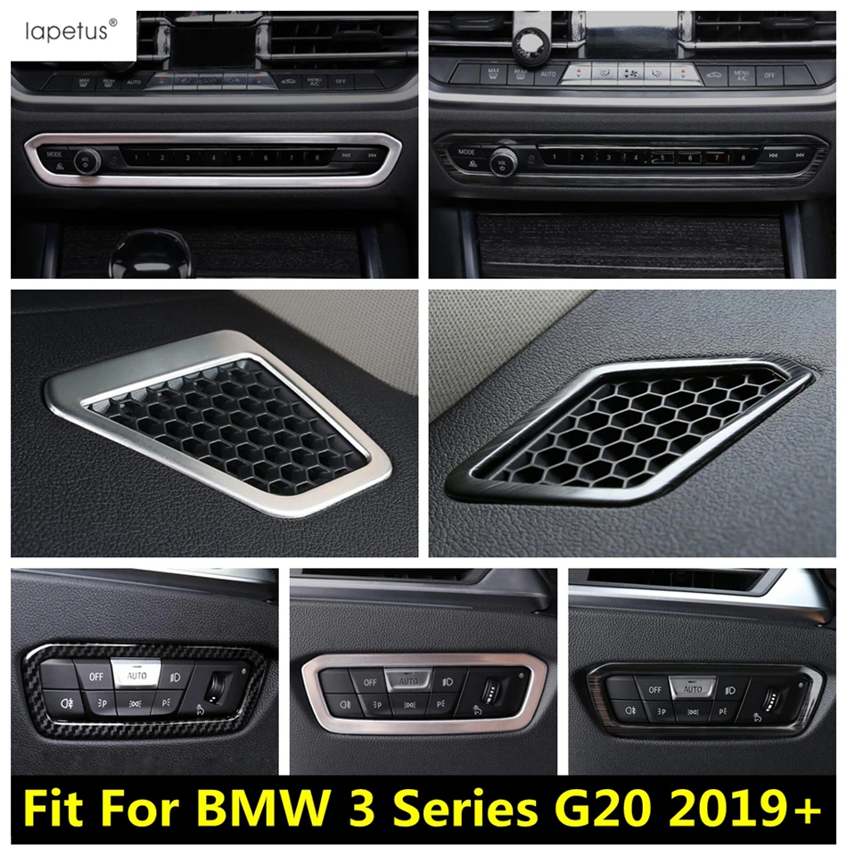 

Dashboard Central Control AC Air Conditioning Vent / Head Light Button Cover Trim Accessories For BMW 3 Series G20 2019 - 2024