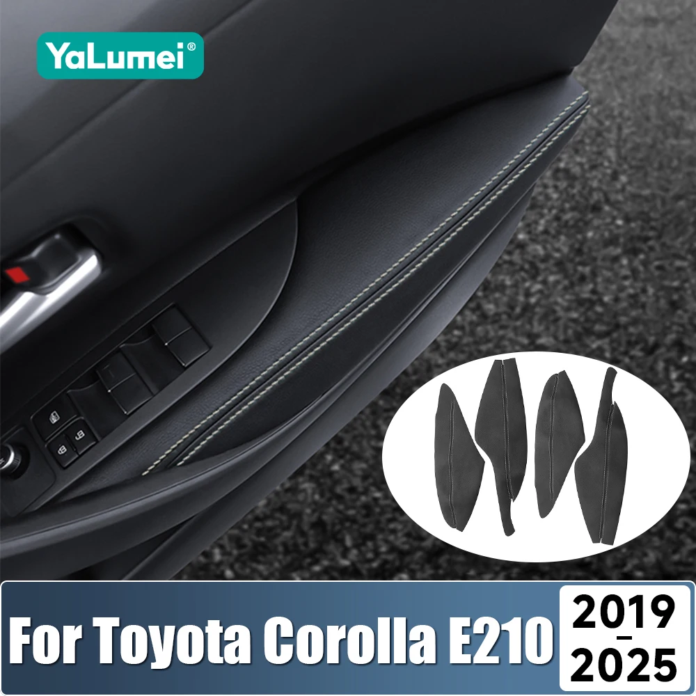 لتويوتا كورولا E210 2019 2020 2021 2022 2023 2024 2025 الهجين باب السيارة مسند الذراع الحافظة غطاء ملصقات جلدية اكسسوارات #1