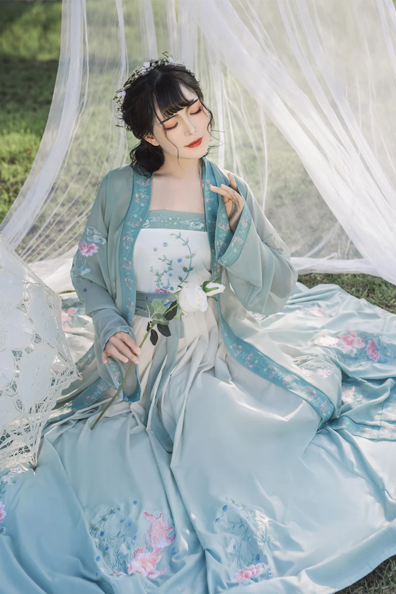 Ancient Traditional Elegant Tang Dynasty Princess Performance Clothes Chinese Dress Oriental Style Fairy Hanfu Costume Cosplay