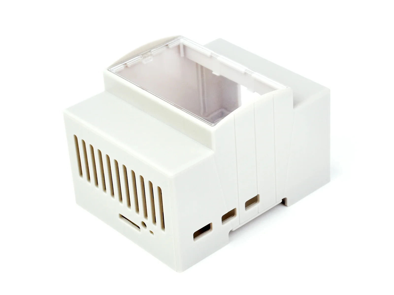 Waveshare DIN rail ABS Case for Raspberry Pi 5, large inner space, injection moduling