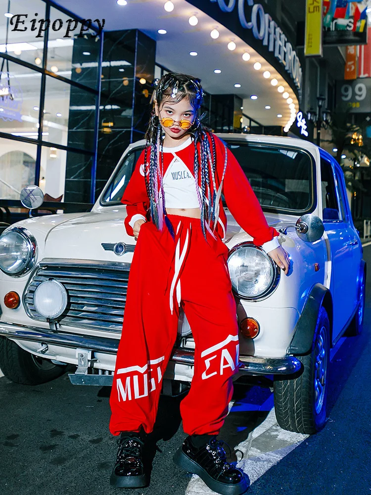 Детская Одежда для танцев, одежда для тренировок и выступлений, модный крутой костюм для джазовых танцев для девочек