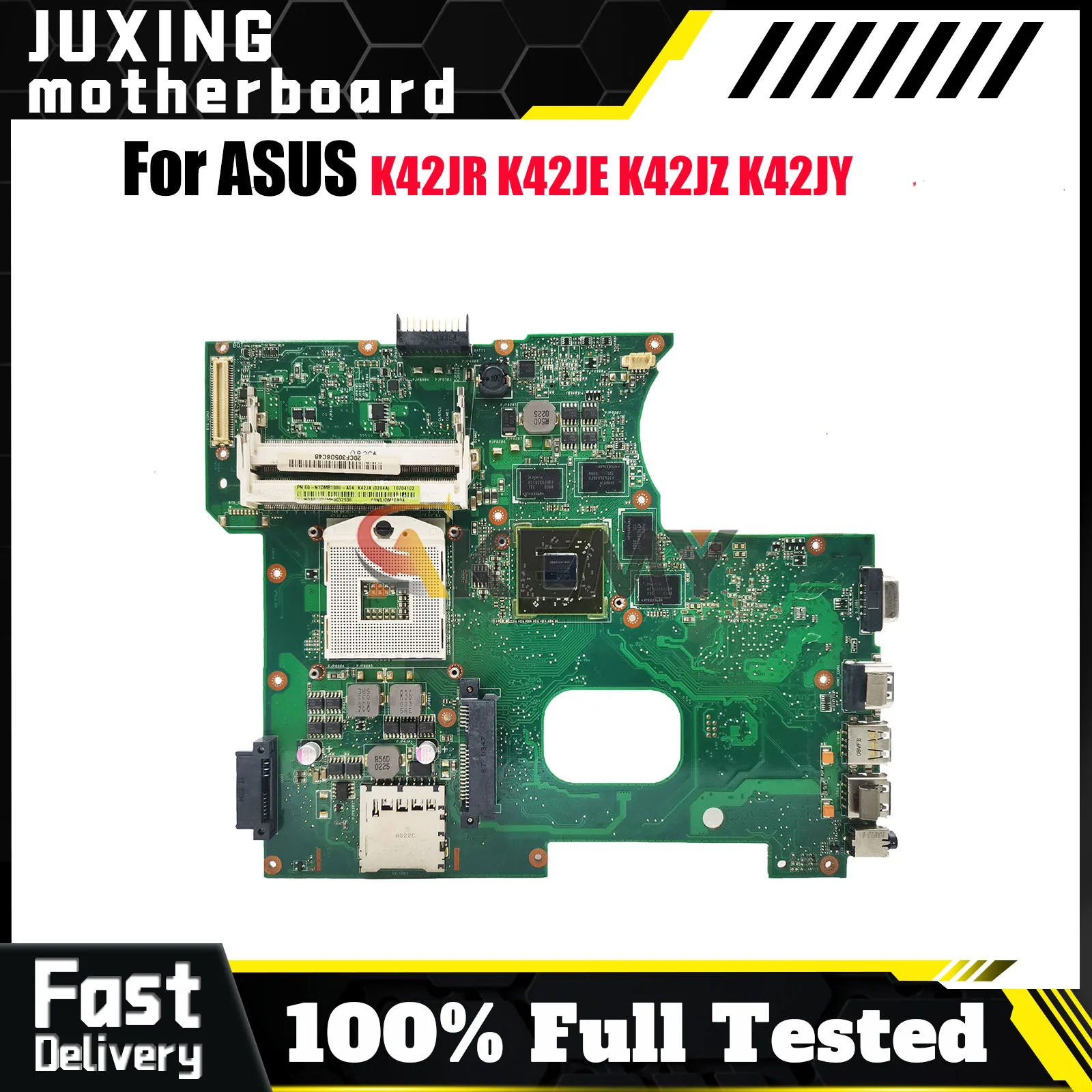 

K42JR Laptop Motherboard For ASUS A42J K42JY K42JR K42JE K42JZ X42J K42JZ K42J K42JC K42JP K42JA Mainboard 100% tests fast ship