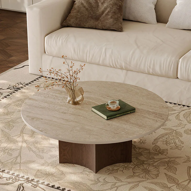 Modern Living Room Coffee Table Designer Simple Clear Round Aesthetic Side Table Minimalist Unique Couchtisch Home Furniture