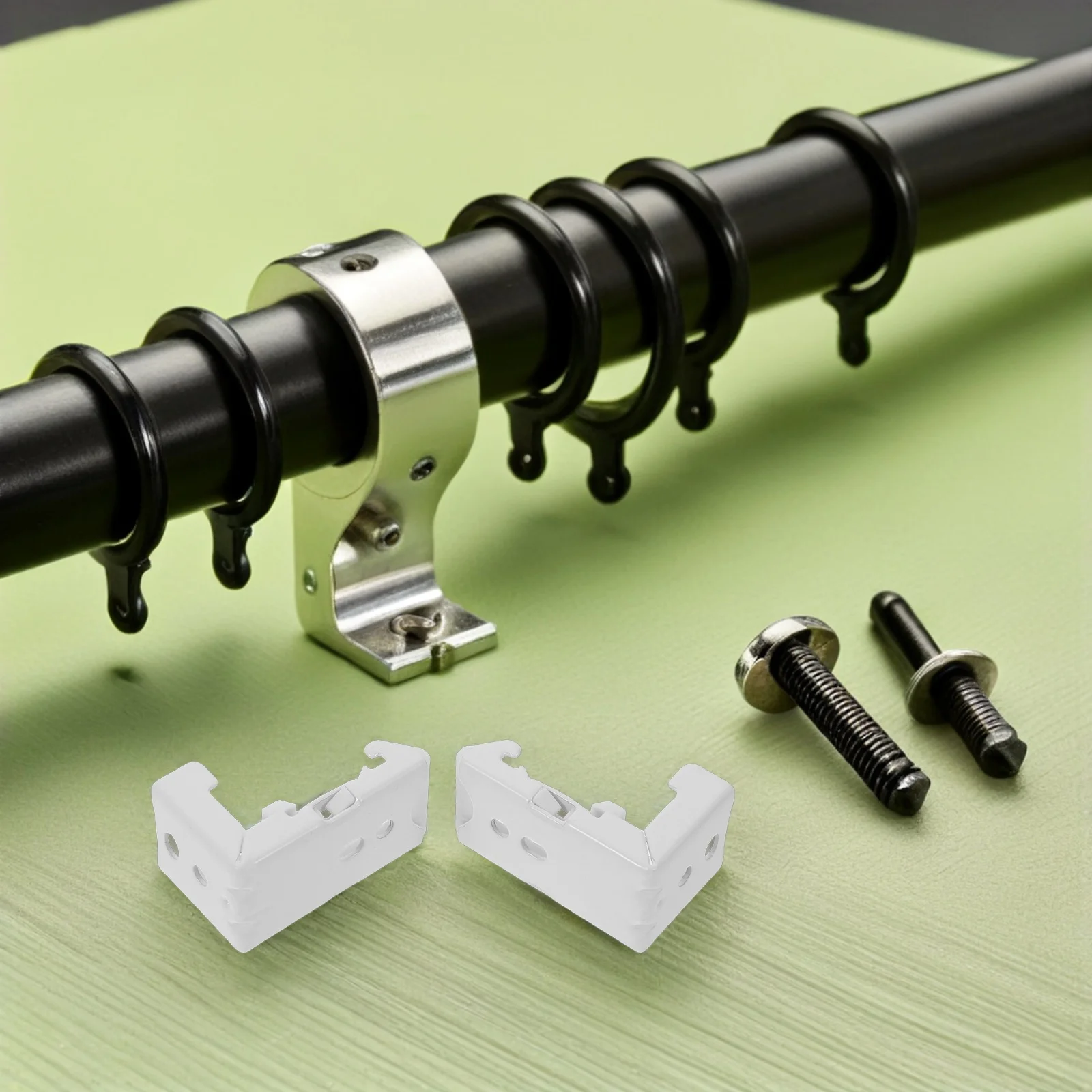 

4pcs 22Mm Roman Shade Brackets Curtain Track Mounting Parts For Top Side Installation Roller Blind Replacement Hardware Kit