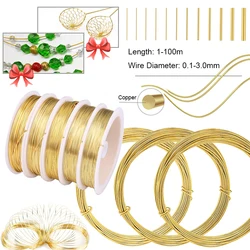 1-100m Brass Wire 0.1mm 0.2mm 0.3mm 0.4mm 0.5mm 0.6mm 0.7mm 0.8mm 1mm 1.2mm Brass Wire Soft Brass Round Wire Coil