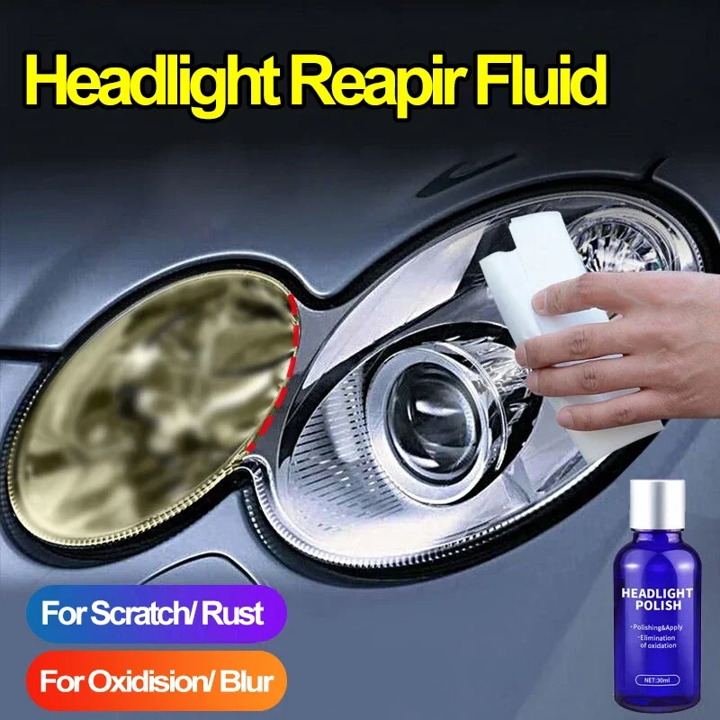 20ml Car Headlight Repair Fluid Auto Headlamp Scratch Removal Oxidation Repair Polish Refurbishment Coating Lampshade Clean Tool