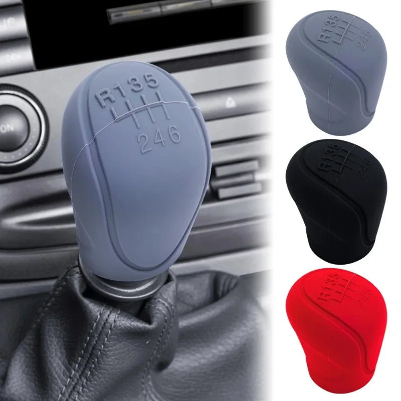 1set Suitable for Ford Ford Gear Sleeve Silicone Gear Sleeve General Non-slip Car Handbrake Cover Manual Shift Handle Head Cover