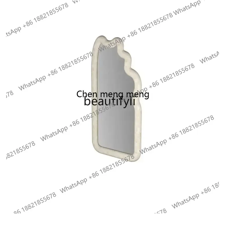 zq Floor Full-Length Mirror French Dressing Mirror Nordic Irregular Floor Fitting Mirror