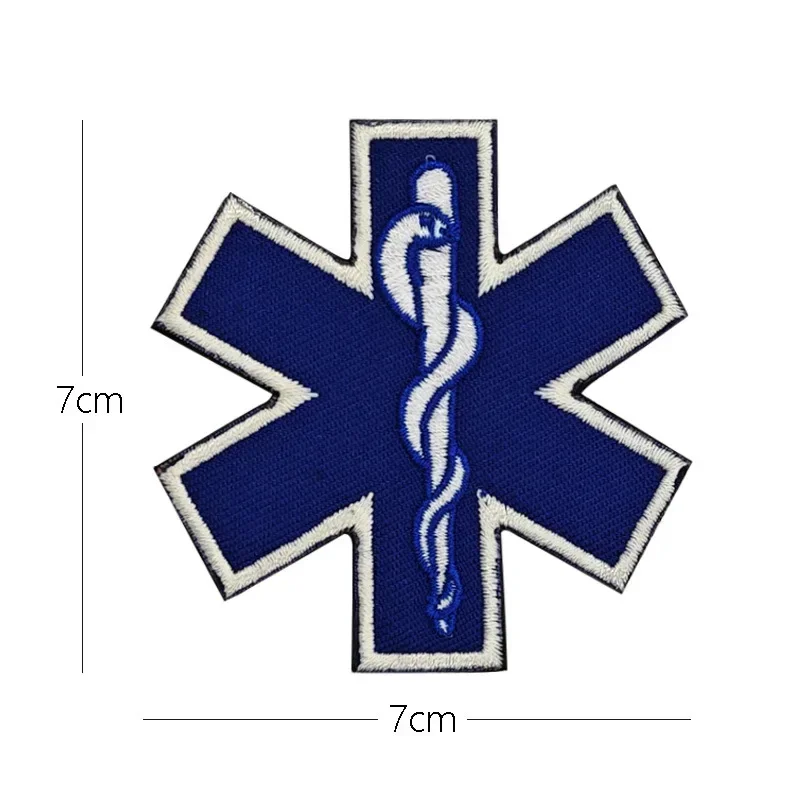 Star of Life Rescue Morale Badge patch ricamate Battlefield Medical Staff Emblem accessorio tattico zaino Sticker