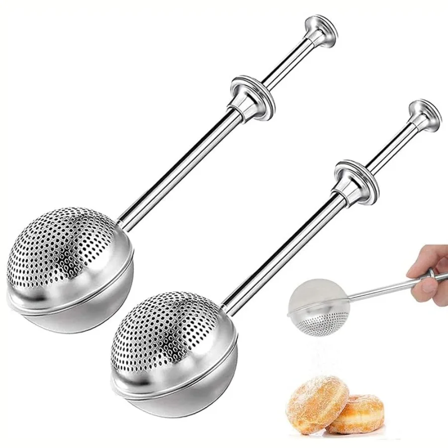 Powdered sugar shaker duster, flour dispenser for bread baking, rice flour sifter, sourdough bread baking supplies, versatile f