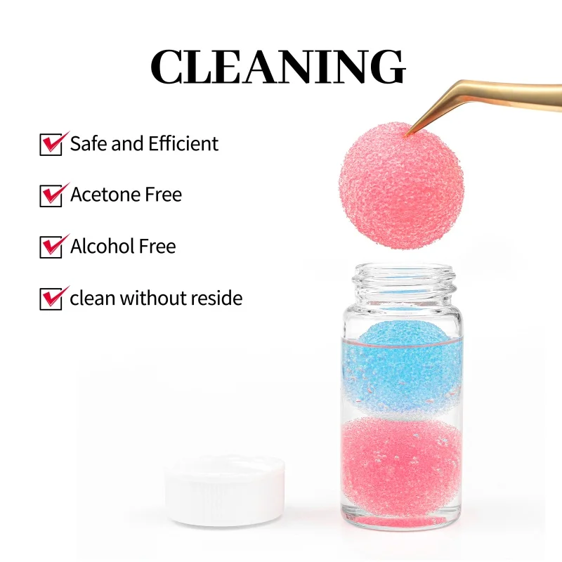 30 مللي ملاقط الرموش الأنظف لاش الغراء تمديد لوازم السائل ملاقط رمش تنظيف الإسفنج